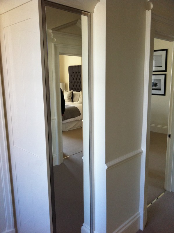 Full-length wardrobe mirror fitted in South Kensington home